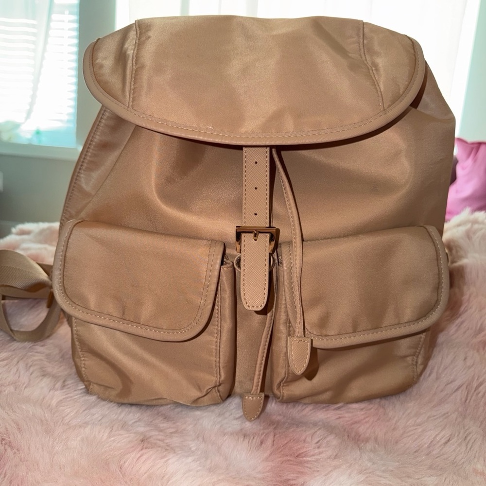 Year of Ours Classic Tan Women's Backpack Purse - Casual Everyday Bag
